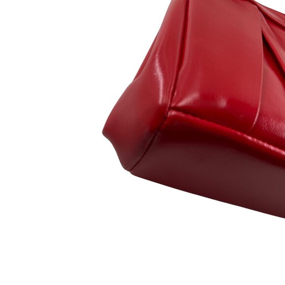 Vintage Handmade Vinyl Handbag Shoulder bag Red - Picture 3 of 8